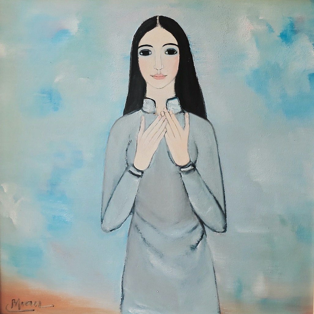 Young Lady | oil on canvas | 100 x 100 cm. (39 3/8 x 39 3/8 in.)