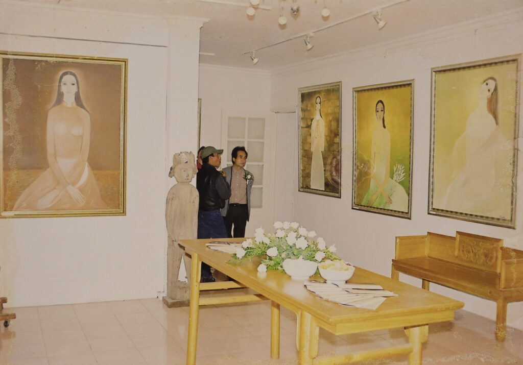Works by Boi Tran on display at Minh Chau Art Gallery, 7 Ly Dao Thanh, Hanoi, Vietnam
