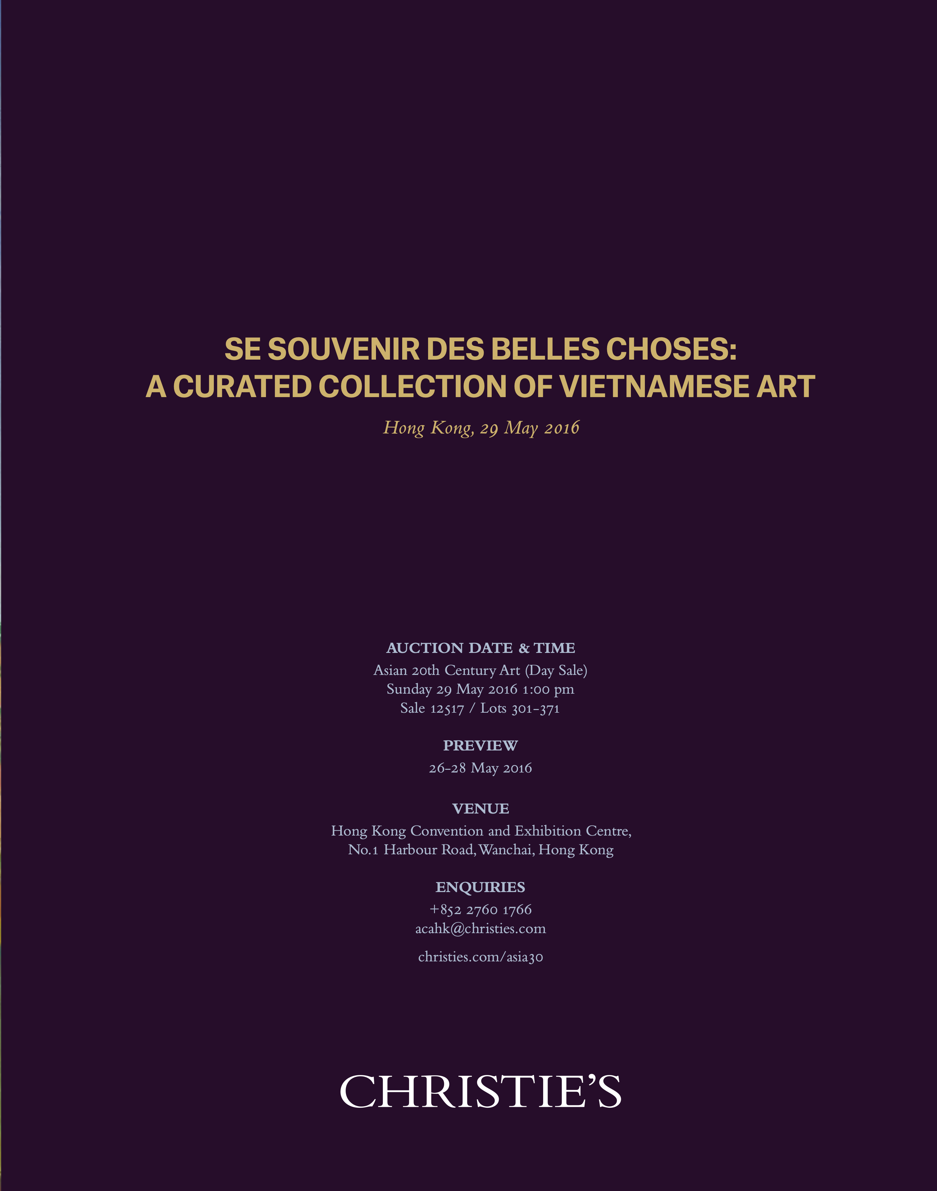 Christies’s - Se Souvenir Des Belles Choses: A Curated Collection of Vietnamese Art