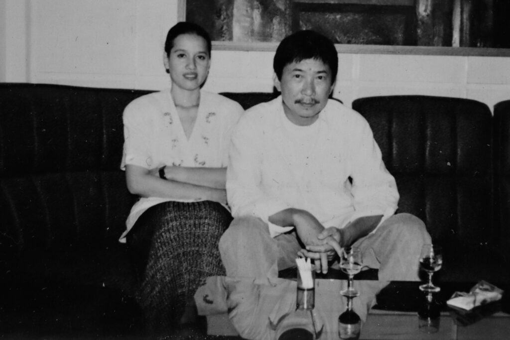 Boi Tran and Nguyen Trung, Boi Tran Garden (Boi Tran Art Gallery), Hue, circa 1994.