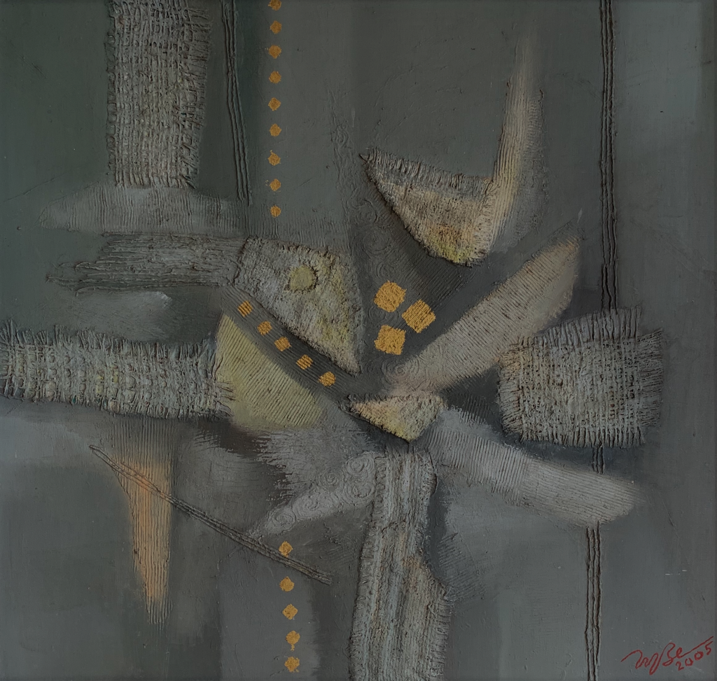 Truong Be (Vietnam, 1942-2020), The Oriental Rhythm (Nhịp Điệu Phương Đông), 2005, oil on canvas. 80 × 80 cm (31 1/2 × 31 1/2 in.).