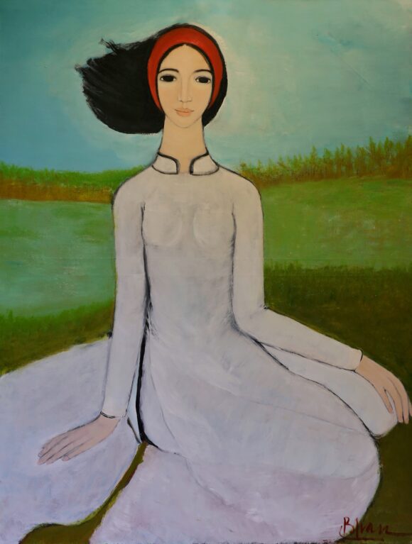 Boi Tran (Vietnam, B. 1957)Lumière du matin (Morning Light)signed and dated 'Btran' (lower right)oil on canvas130 x 100 cm. (51 3/16 x 39 3/8 in.)Painted in 2025