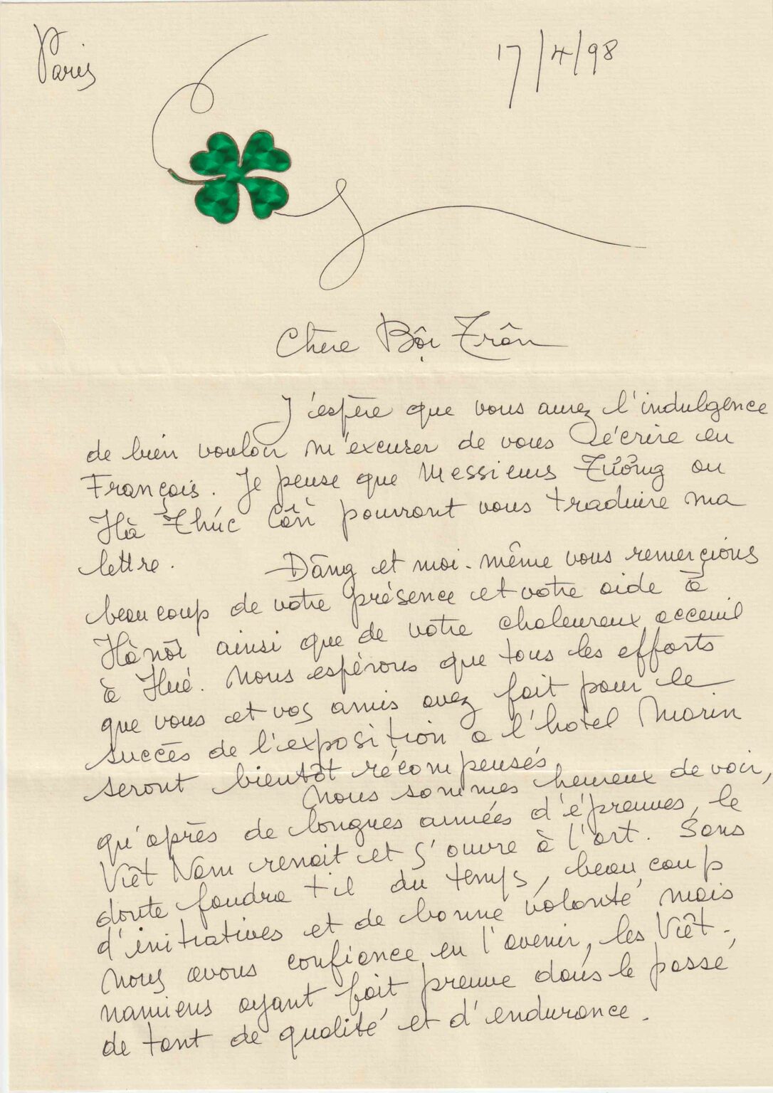 Letter from Myshu & Lebadang