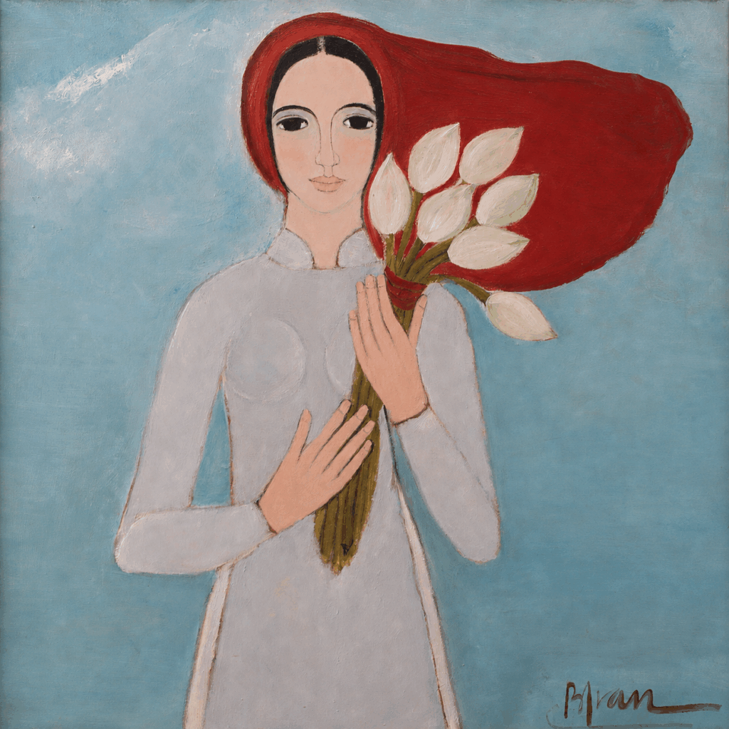Jeune fille tenant des fleurs de lotus (Young Lady Holding Lotus Flowers)