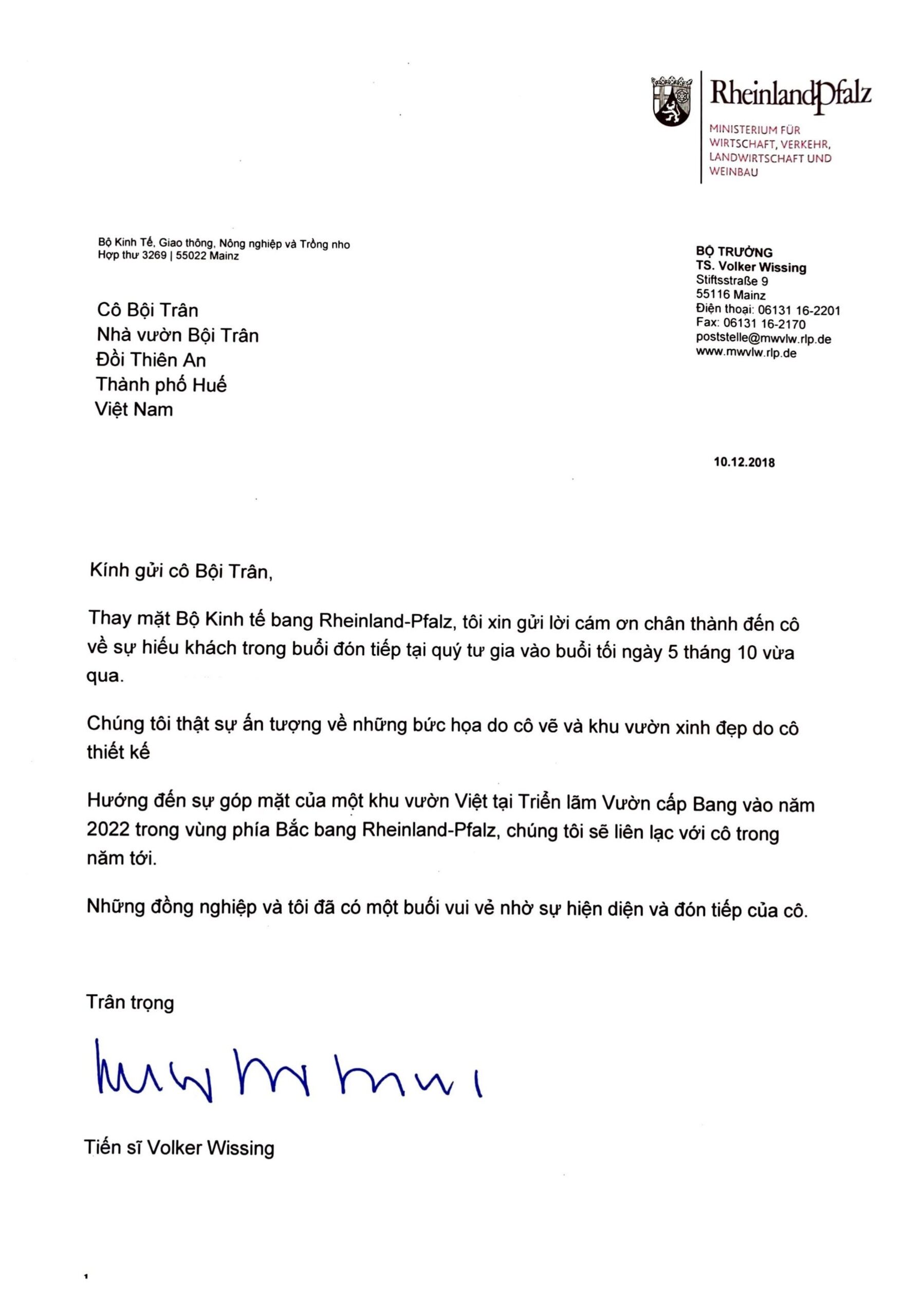 A Letter by Dr. Volker Wissing, General Secretary, Germany Minister of Digital Affairs and Transport, or The Civility Of Memory